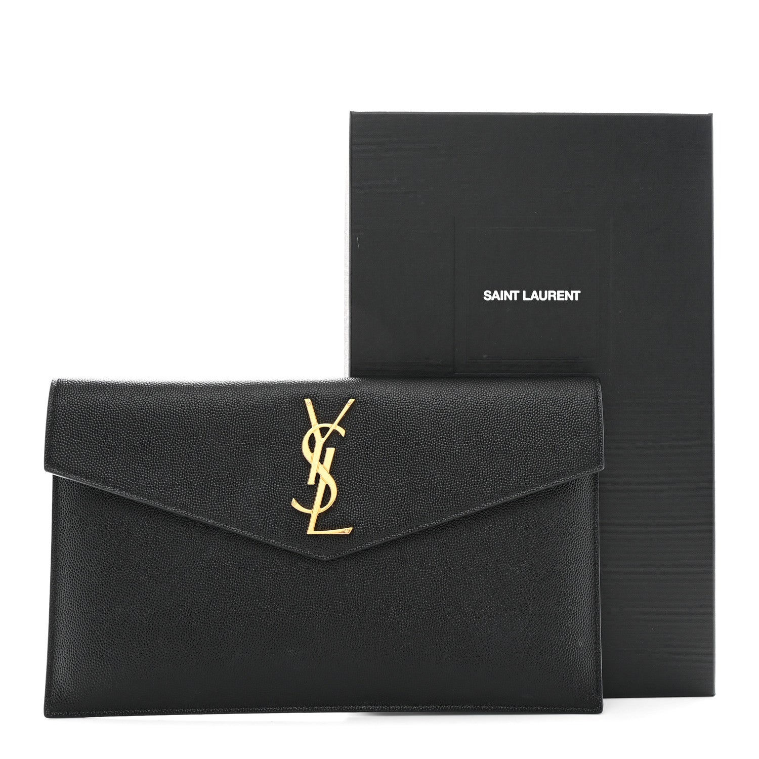 Saint Laurent Grain De Poudre Uptown Pouch Black 7 of 7