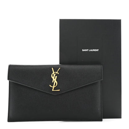 Saint Laurent Grain De Poudre Uptown Pouch Black 7 of 7