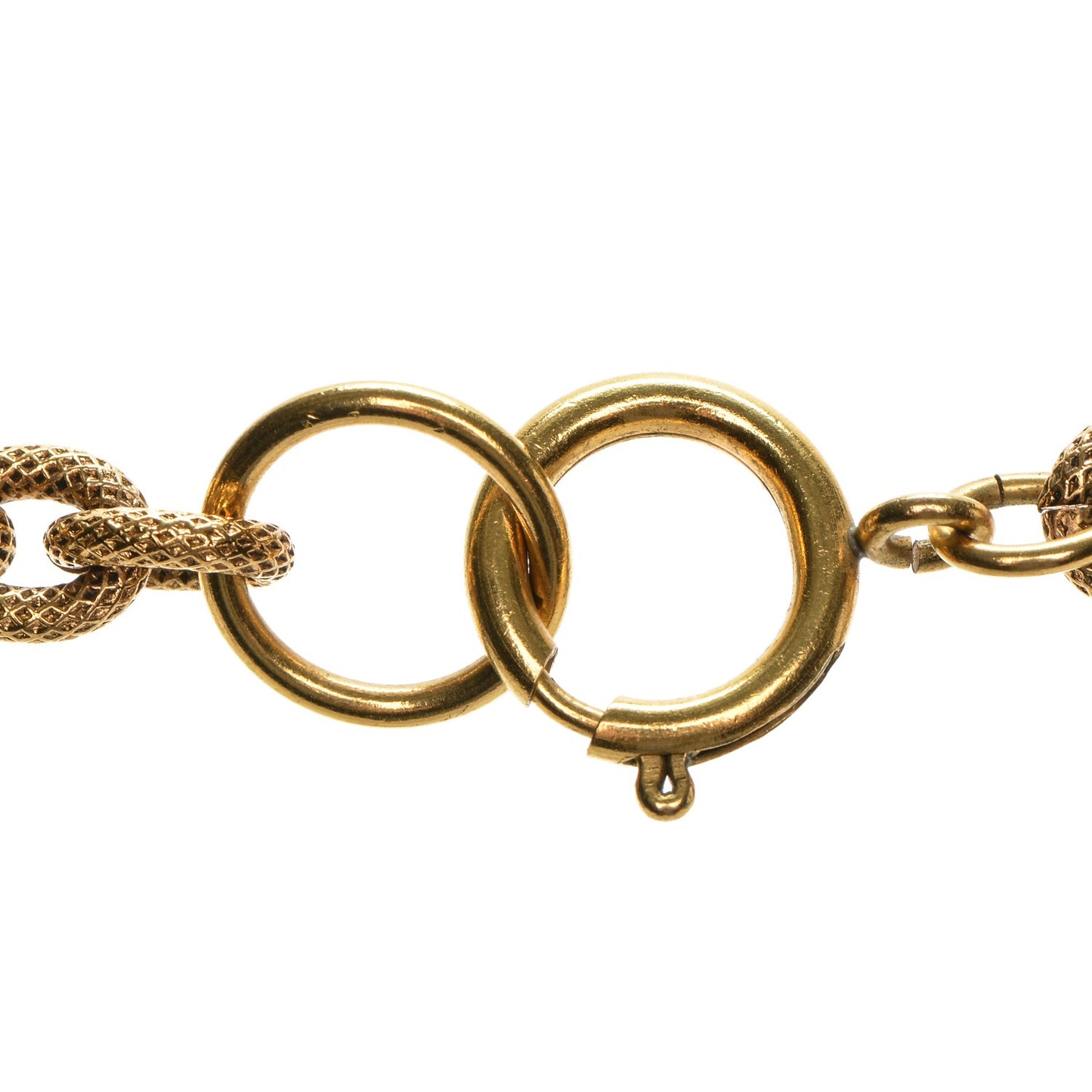 Gripoix CC Cross Pendant Necklace Green Gold