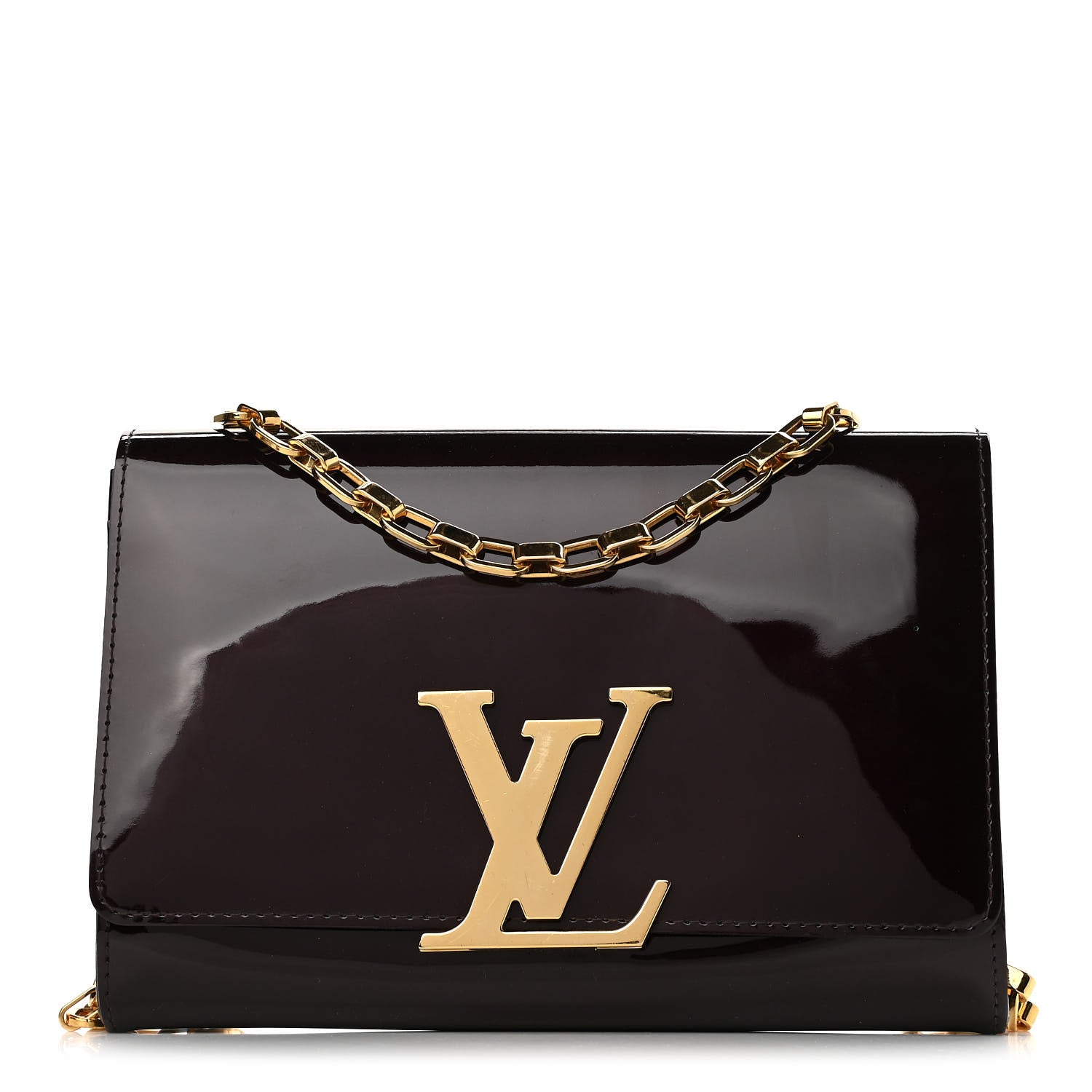 Louis Vuitton Patent Chain Louise GM Amarante 1 of 11