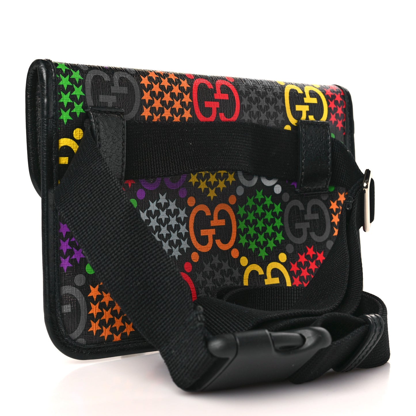 GG Supreme Monogram Psychedelic Slim Belt Bag Black