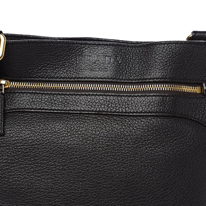 Prada Cervo Deerskin Flat Messenger Bag Ebano 12 of 12