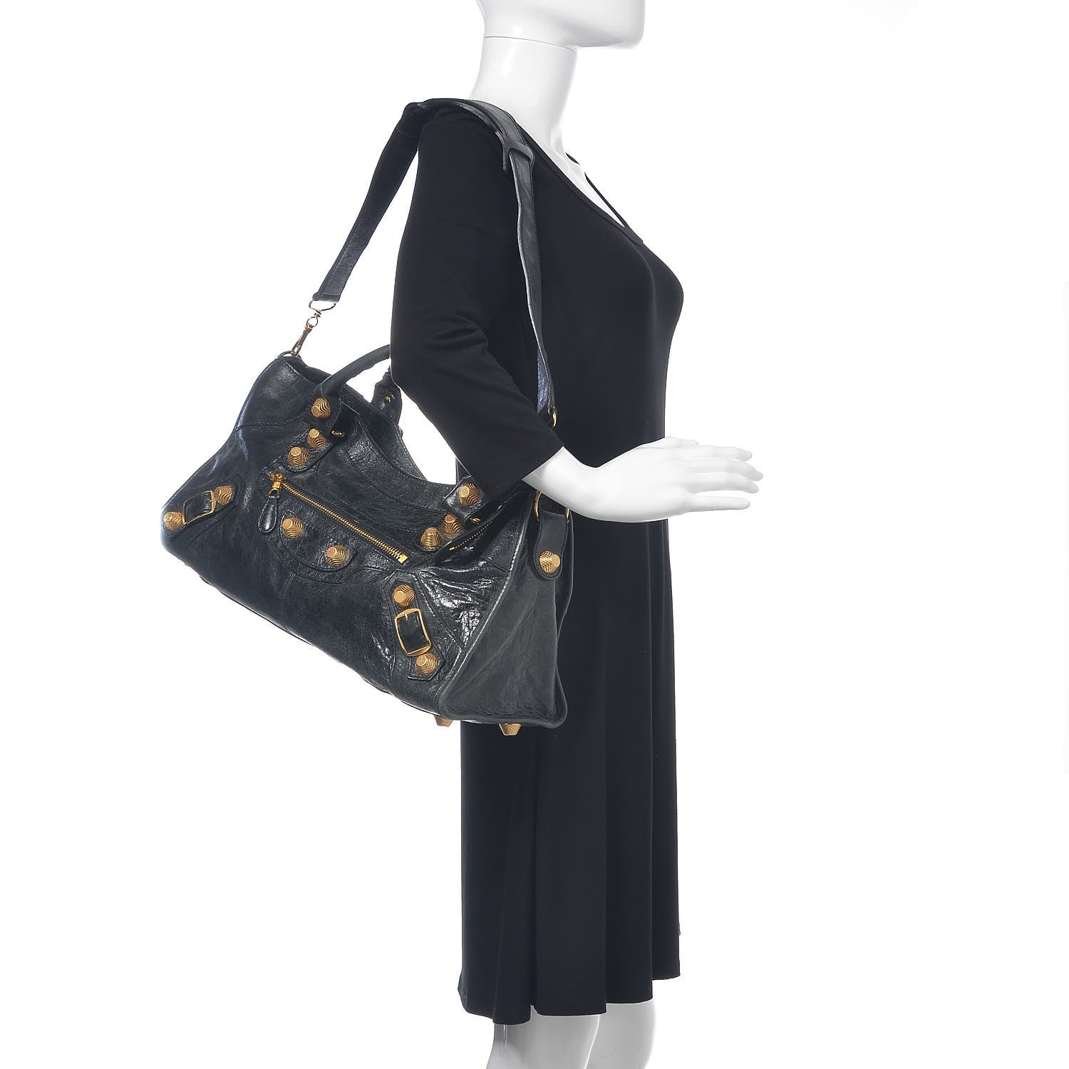 Balenciaga Agneau Giant 21 Gold Hardware Part Time Black 2 of 13