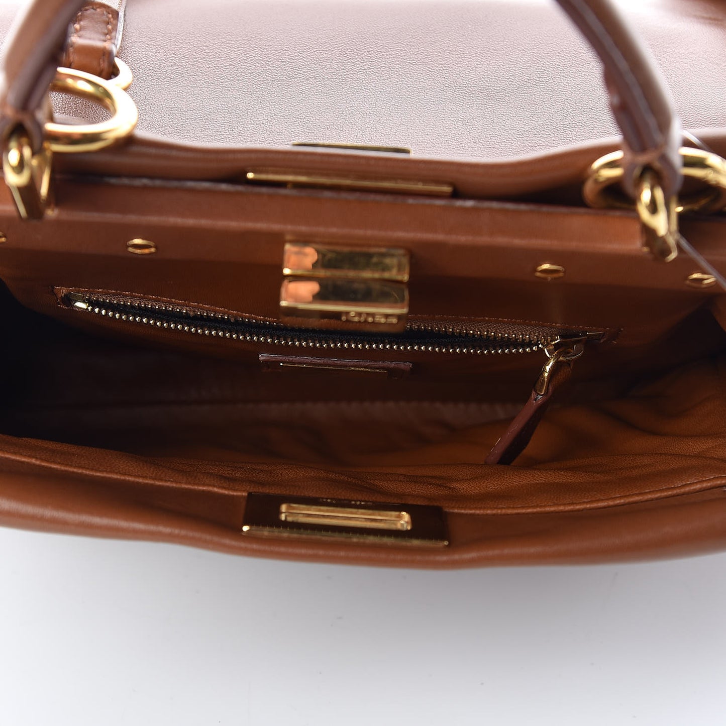 Nappa Mini Peekaboo Iconic Satchel Corteccia