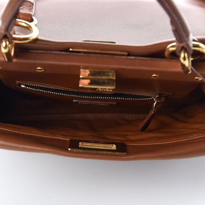 Fendi Nappa Mini Peekaboo Iconic Satchel Corteccia 5 of 10