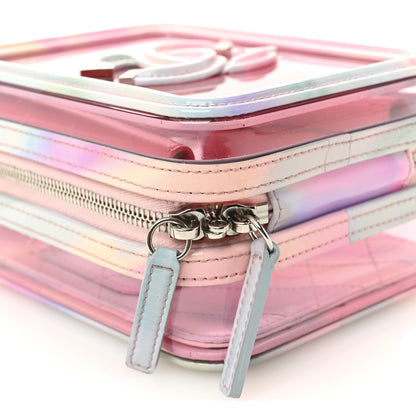 Chanel PVC Patent Calfskin Patent Lambskin Vertical Vanity Case Pink 9 of 10