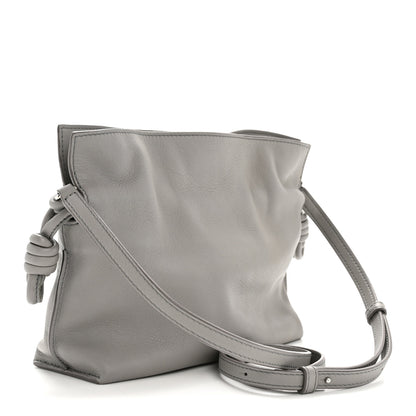 Loewe Calfskin Mini Flamenco Knot Clutch Pearl Grey 3 of 13