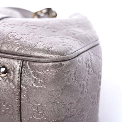 Gucci Metallic Guccissima Medium GG Twins Tote Mauve 10 of 15