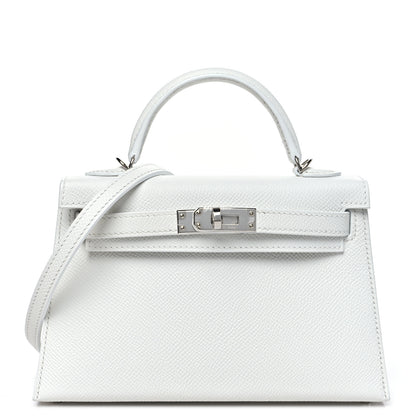 Hermes Epsom Mini Kelly Sellier 20 New White 1 of 10