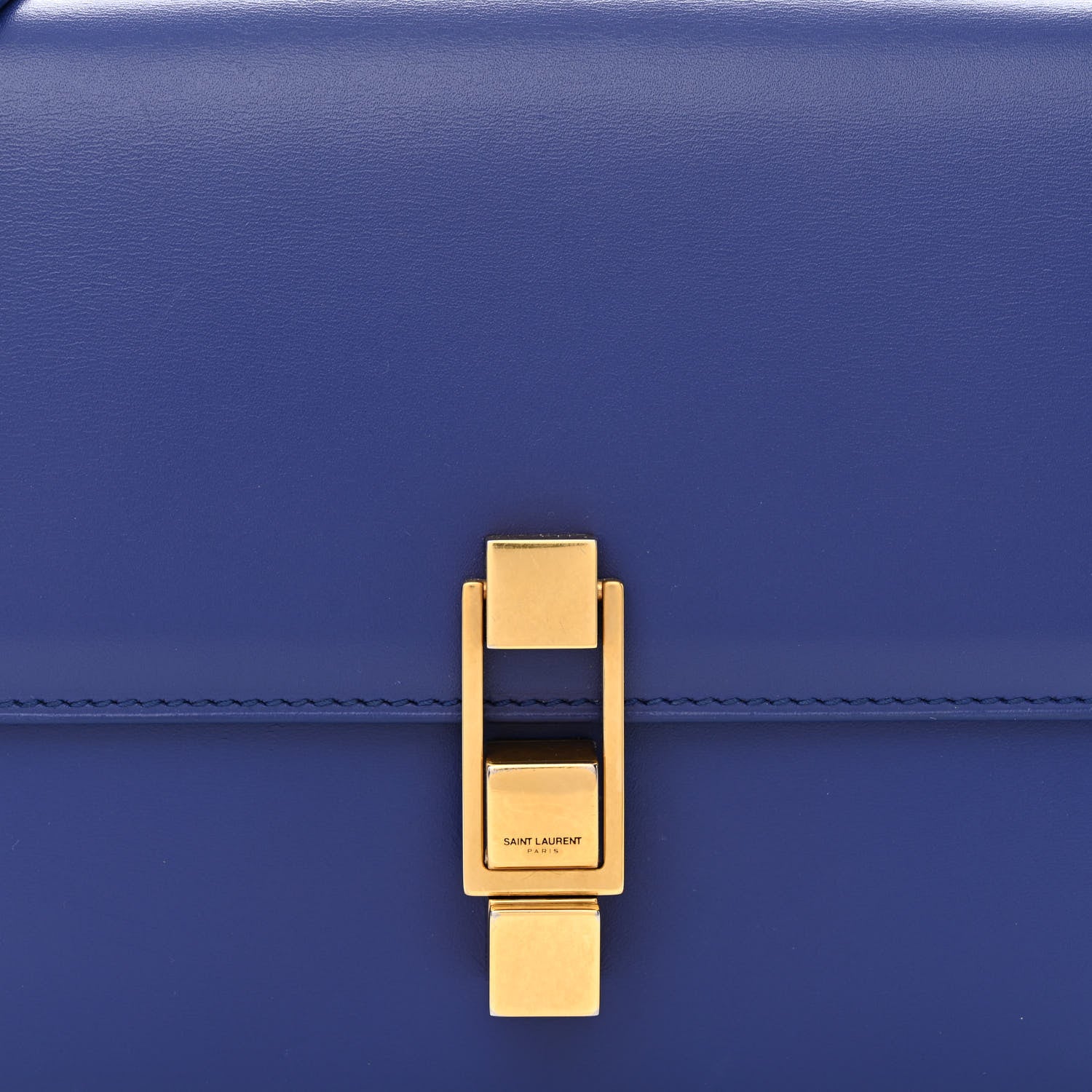 Saint Laurent Smooth Calfskin Carre Satchel Royal Blue 8 of 10