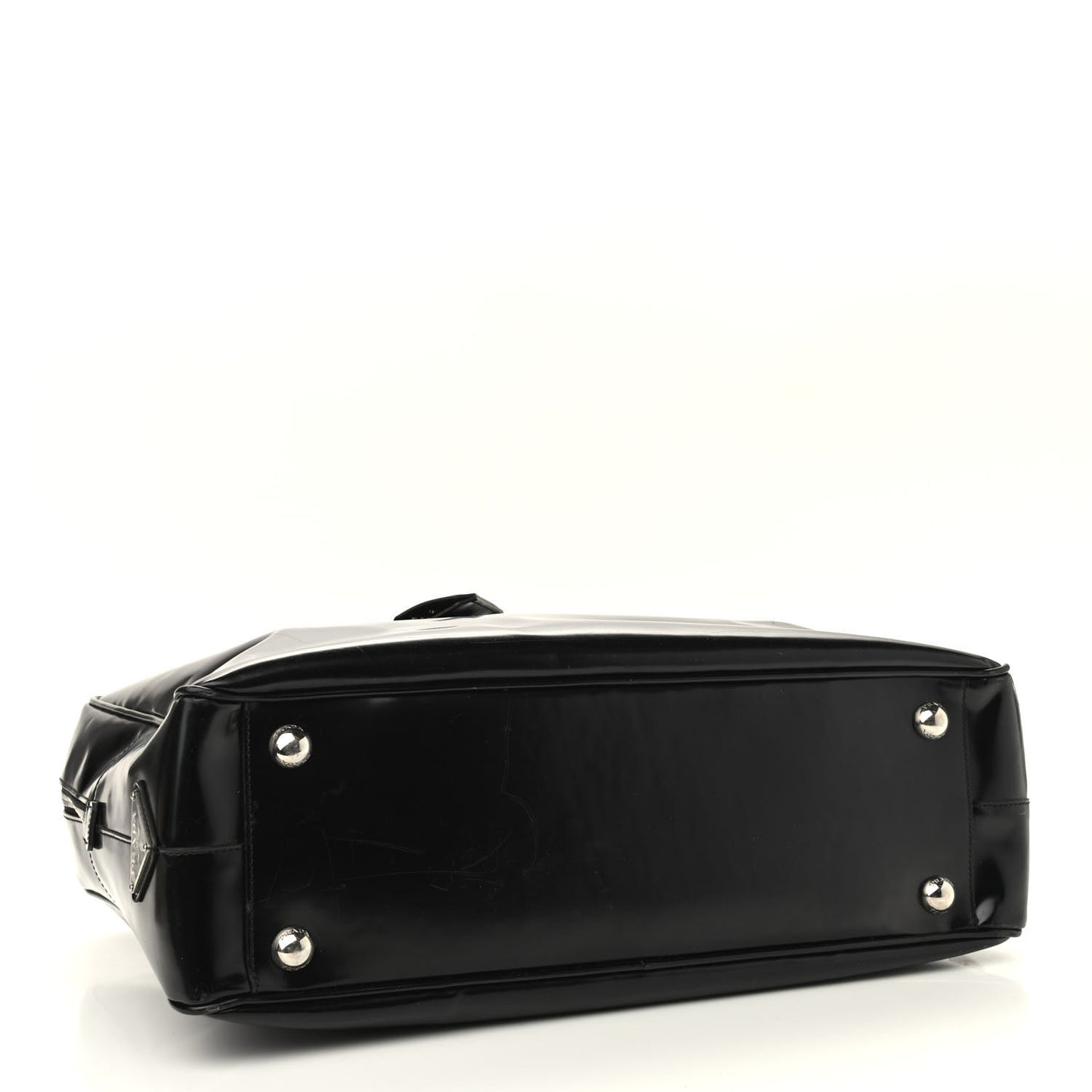 Spazzolato Large Zip Around Briefcase Black