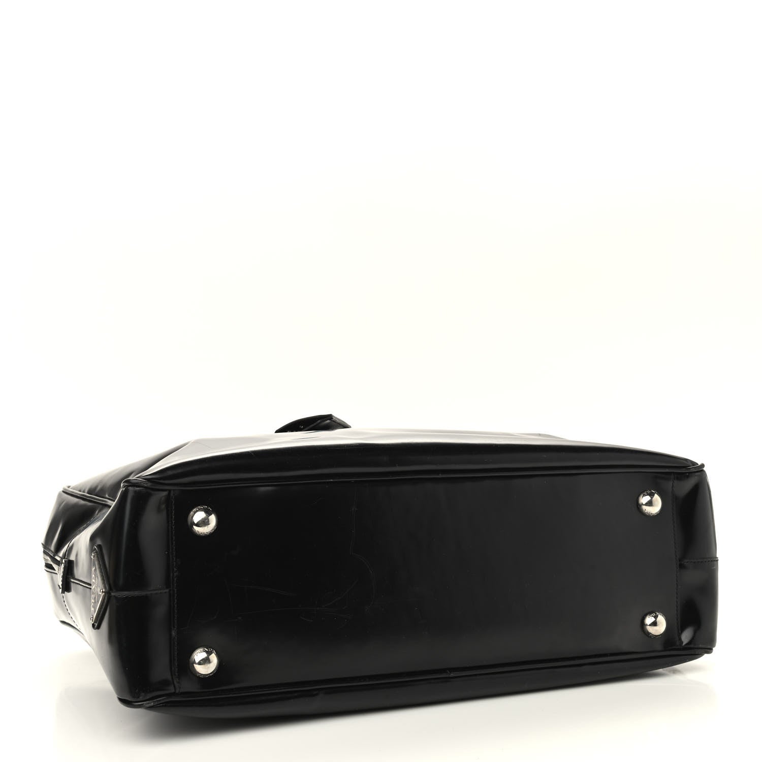 Prada Spazzolato Large Zip Around Briefcase Black 4 of 10