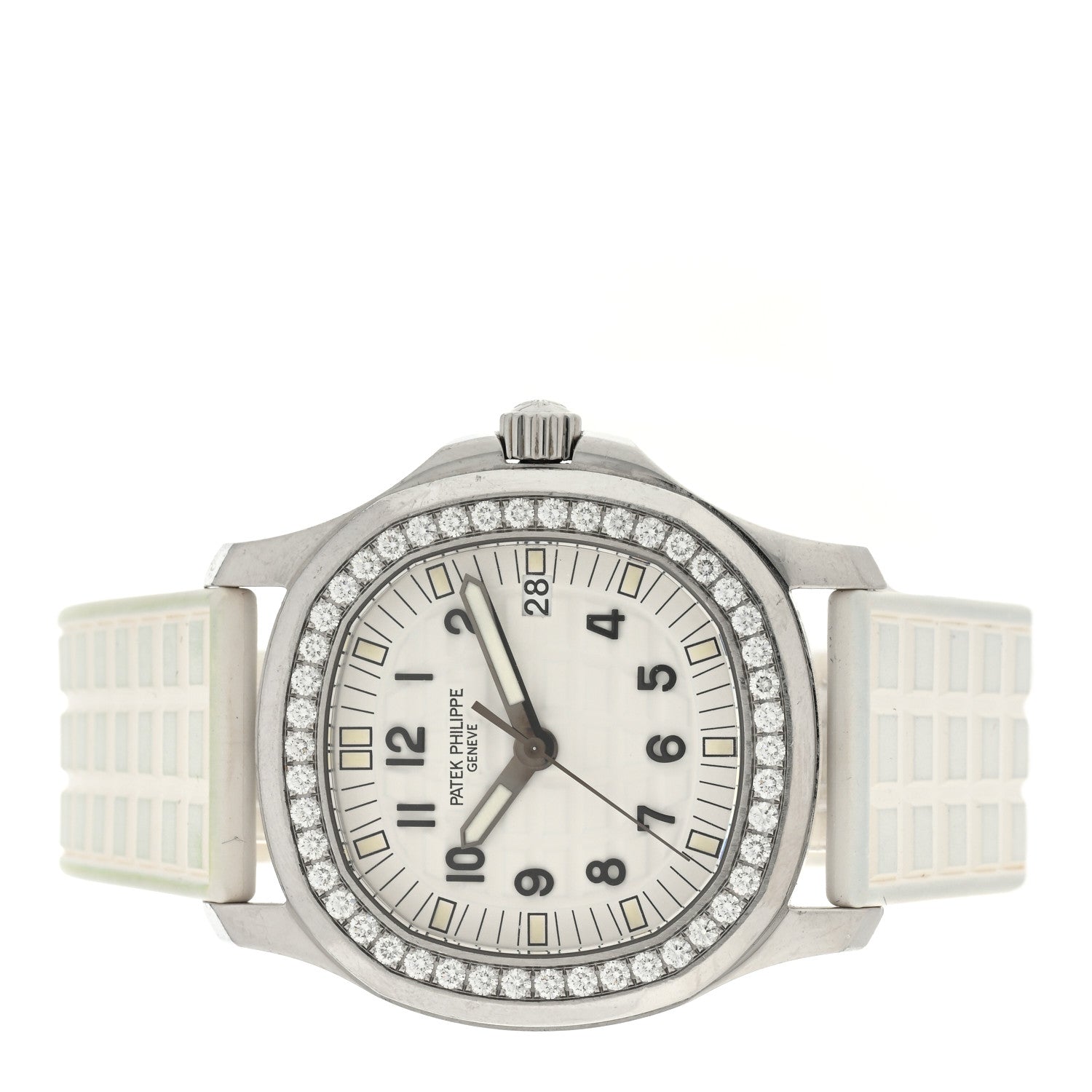 Patek Philippe Stainless Steel Rubber Diamond Bezel 36mm Aquanaut Automatic Watch White 5067A-011 2 of 5