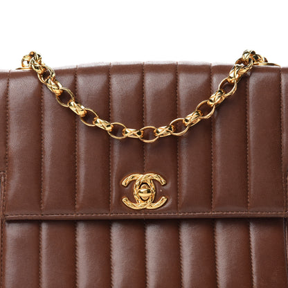 Chanel Lambskin Vertical Quilt Small Square Flap Brown 15 of 15