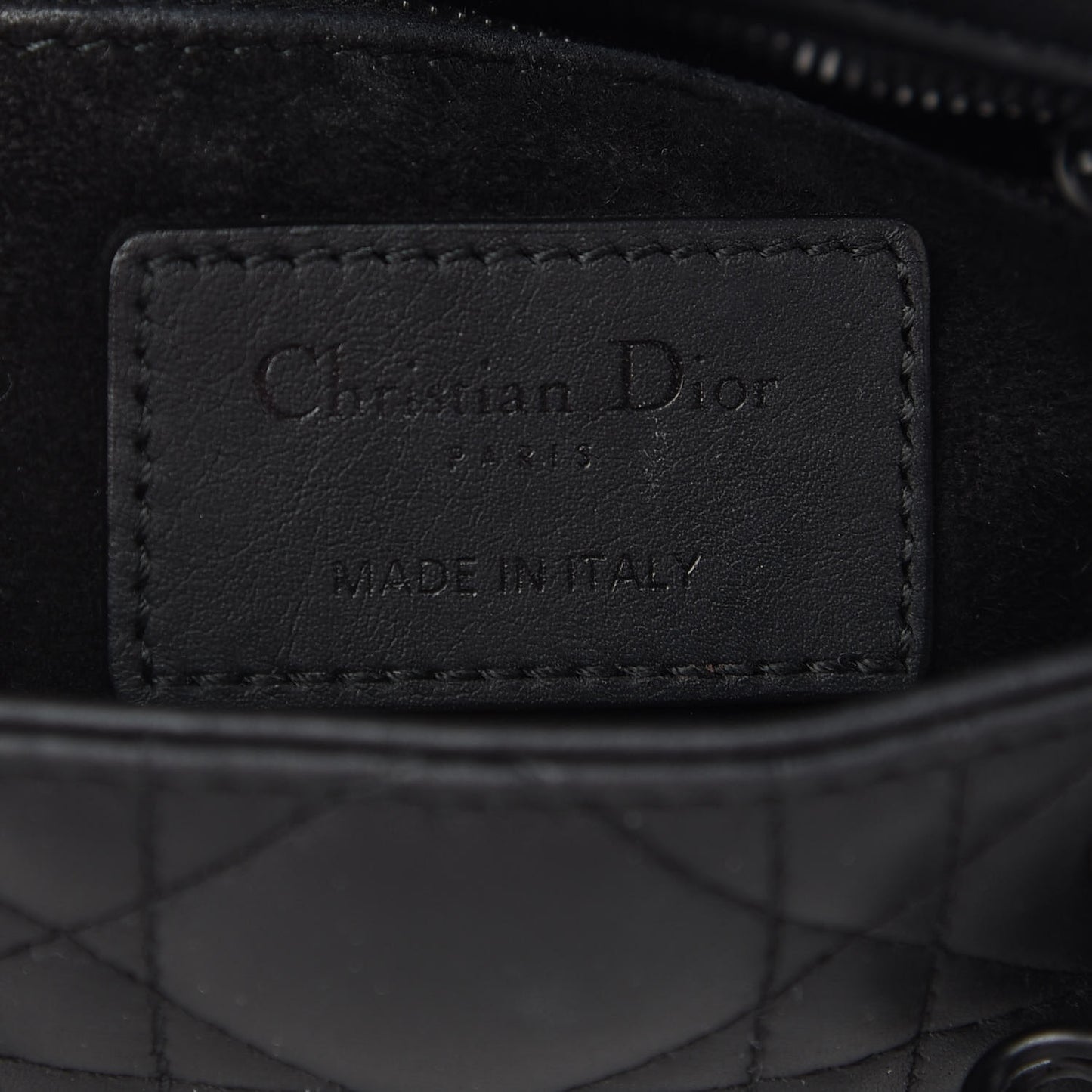 Ultra Matte Calfskin Cannage Mini Lady Dior Black