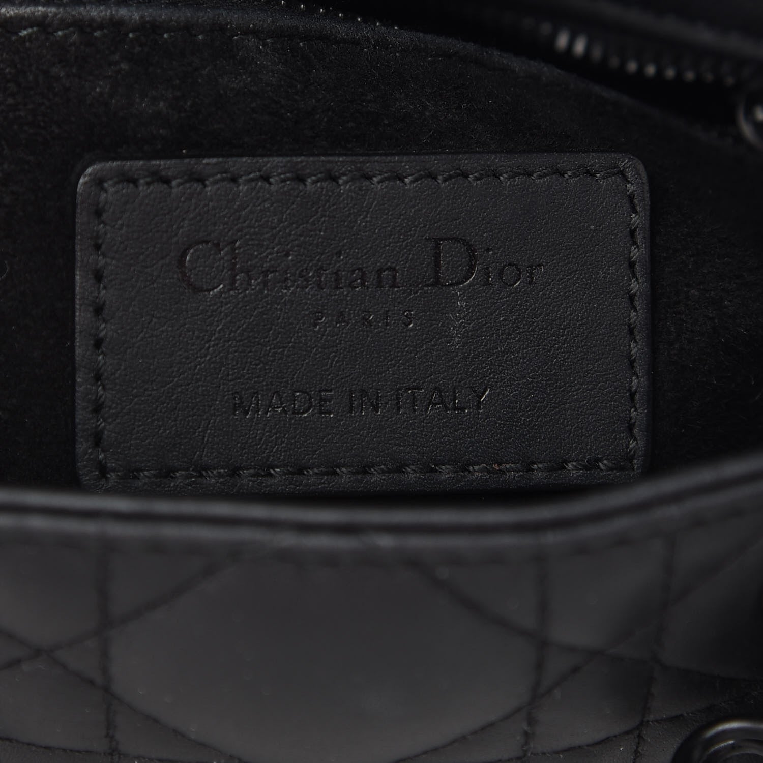 Christian Dior Ultra Matte Calfskin Cannage Mini Lady Dior Black 6 of 9