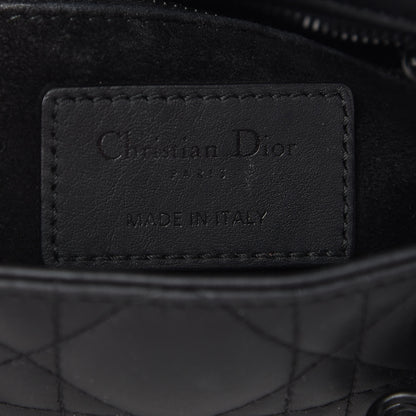 Christian Dior Ultra Matte Calfskin Cannage Mini Lady Dior Black 6 of 9