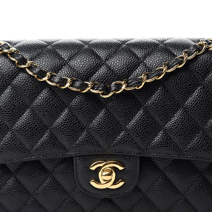 Chanel Caviar Quilted Medium Double Flap Black 12 of 12