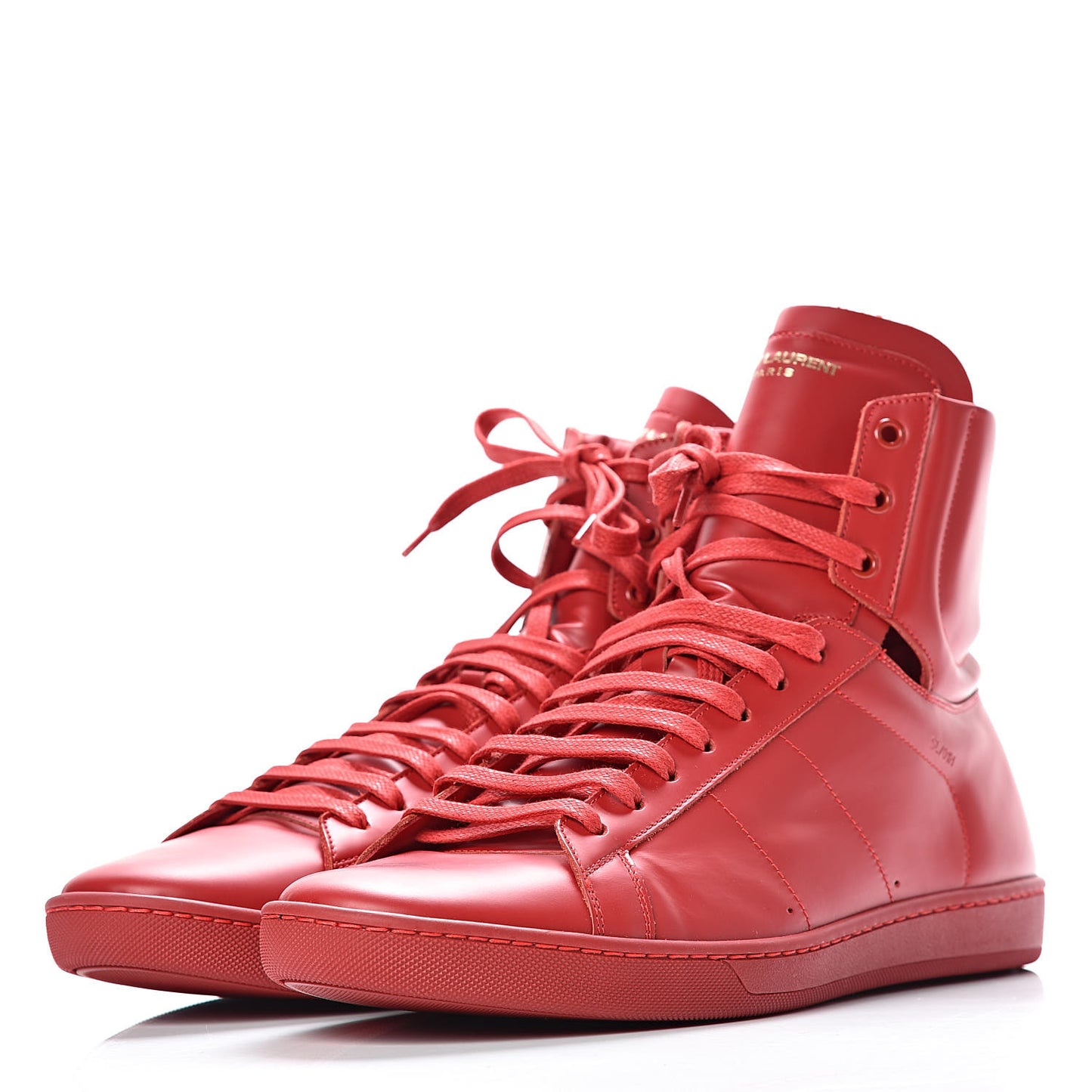 Calfskin Mens Court Classic SL/01H High Top Sneakers 44 New Red