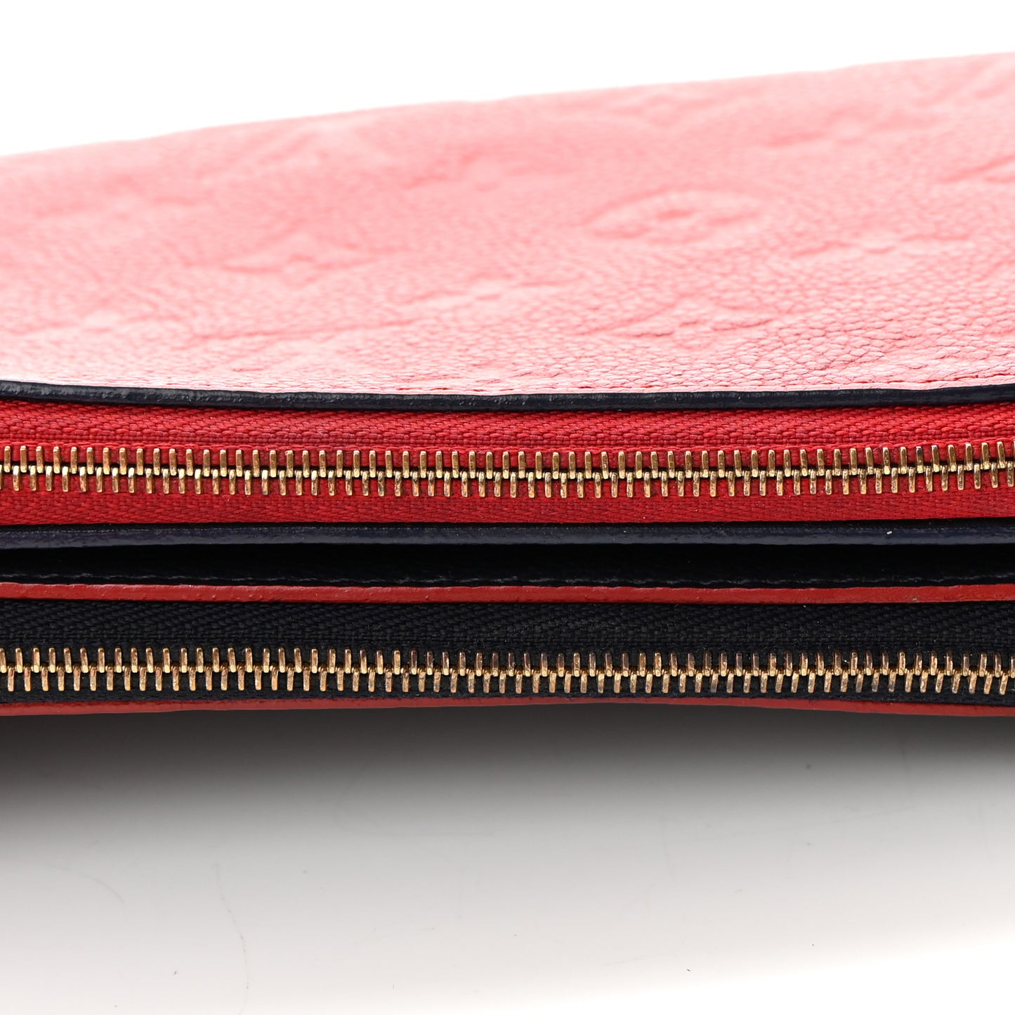 Empreinte Double Zip Pochette Marine Rouge