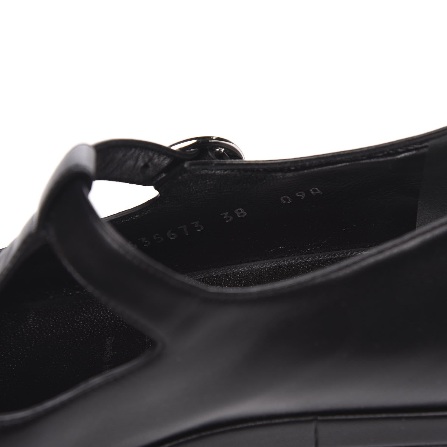Gucci Calfskin T-Strap Mary Jane Platform Low-Heel Pumps 38 Black 8 of 9