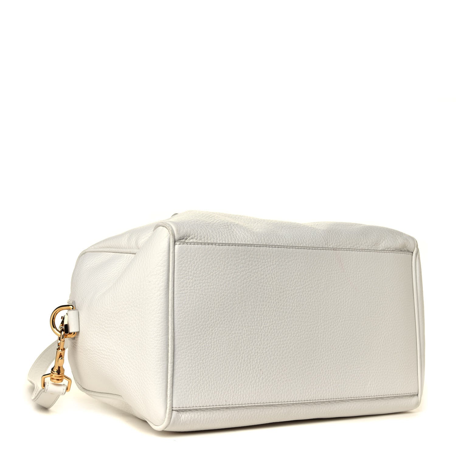 Versace Grained Calfskin Palazzo Bowler White 3 of 4