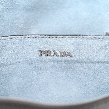 Prada Glace Calfskin Large Soft Cahier Bag Black 7 of 13