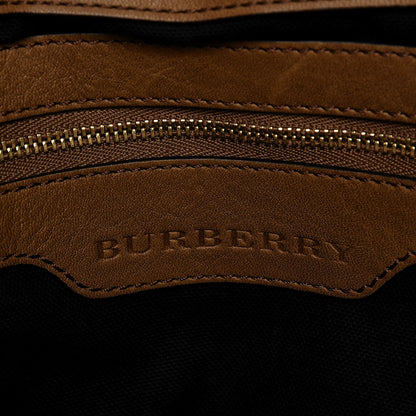 Burberry Canvas House Check Parsons Shoulder Bag Saddle Brown 6 of 10