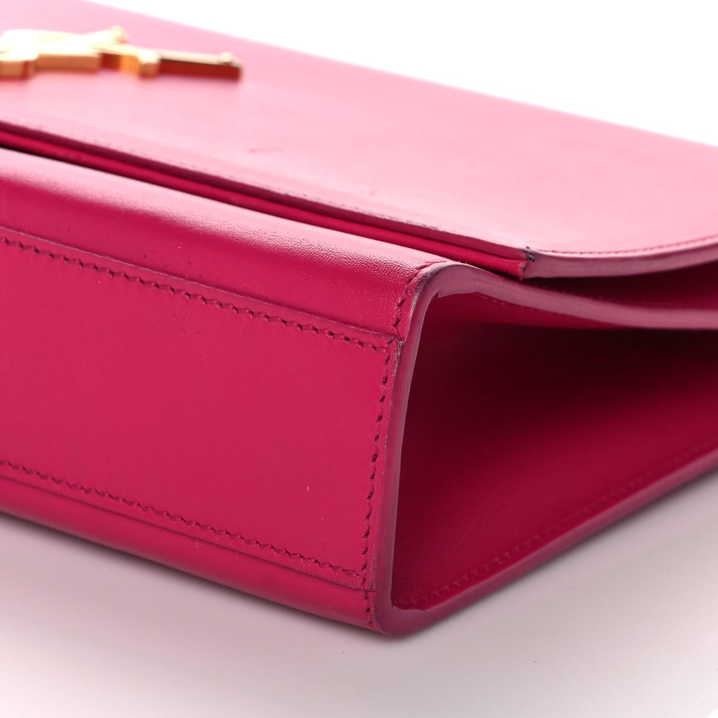 Smooth Calfskin Medium Classic Monogram Kate Tassel Satchel Fuchsia