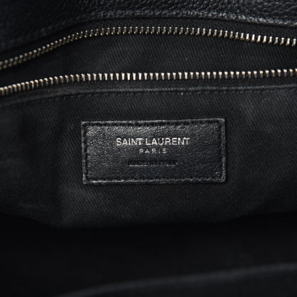 Saint Laurent Grained Calfskin Small Supple Sac De Jour Duffle Black 5 of 10