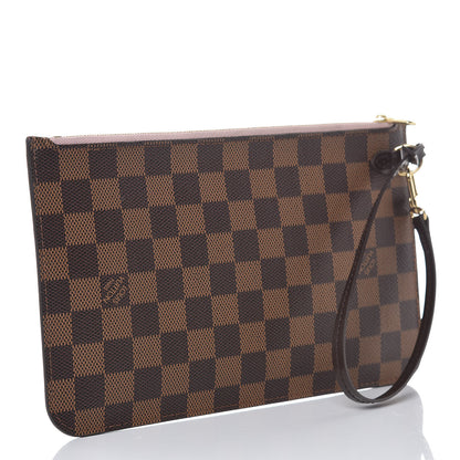 Louis Vuitton Damier Ebene Neverfull MM GM Pochette Rose Ballerine 3 of 9