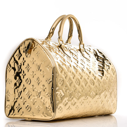 Louis Vuitton Monogram Miroir Speedy 35 Gold 3 of 8
