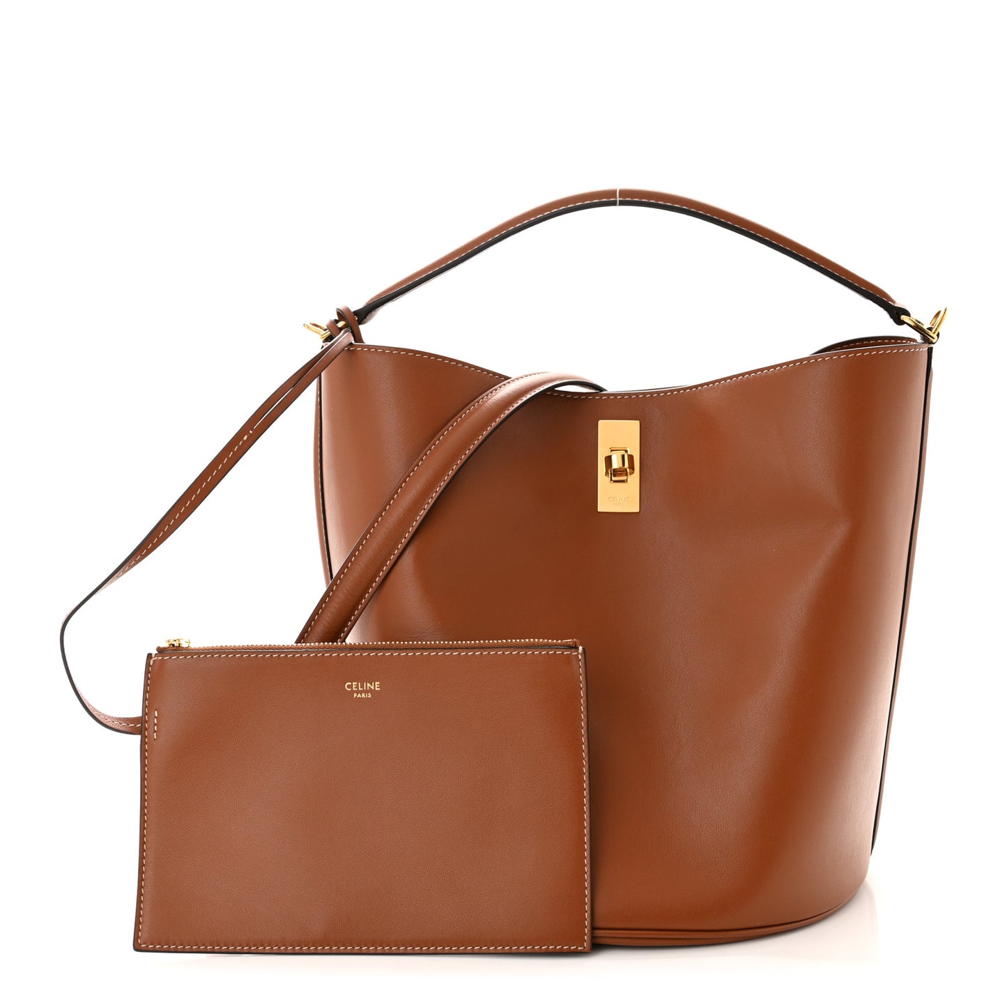 Smooth Calfskin Bucket 16 Bag Tan