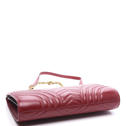 Gucci Azalea Calfskin Matelasse Heart Medium GG Marmont Slim Shoulder Bag Romantic Cerise 3 of 11