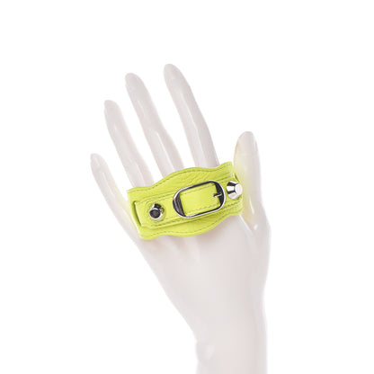 Balenciaga Agneau Arena Classic Hardware M Bracelet Jaune Fluo 2 of 5