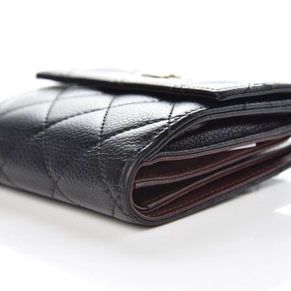 Chanel Caviar Quilted Compact French Flap Wallet Black 11 of 13