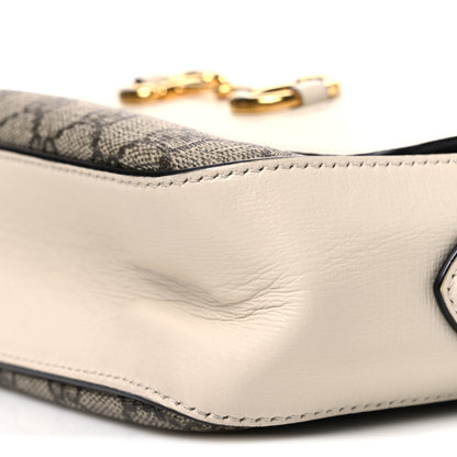 Gucci GG Supreme Monogram Small Horsebit 1955 Shoulder Bag Beige Mystic White 10 of 10