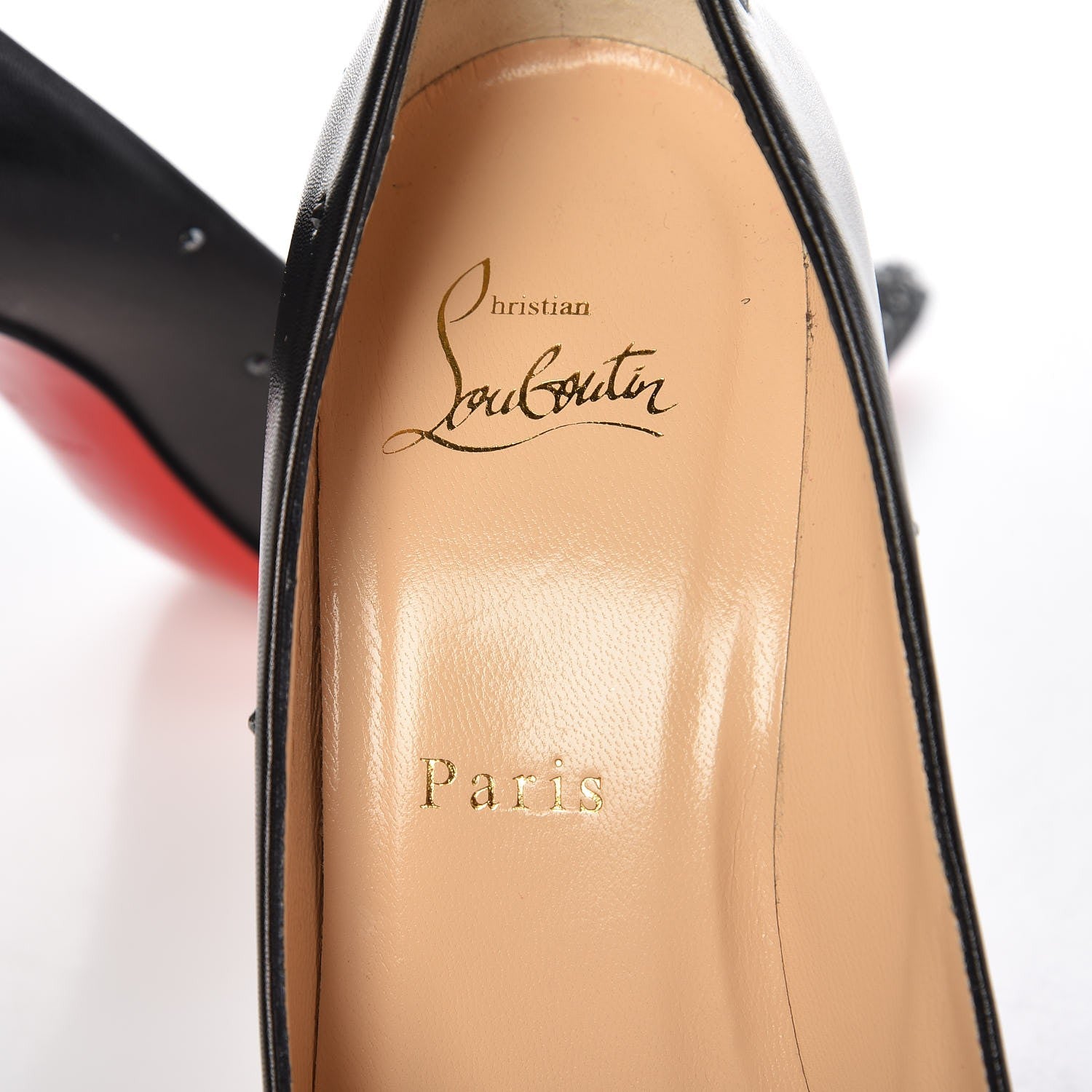 Christian Louboutin Kid Degrastrasss 100 Pumps 38 Hematite Black 6 of 8