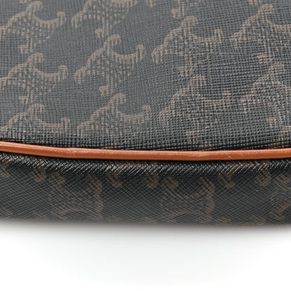 Celine Triomphe Canvas Triangle Crossbody Bag Tan 13 of 14