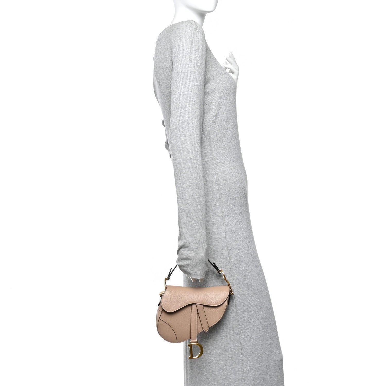 Christian Dior Grained Calfskin Mini Saddle Bag Fard 2 of 10