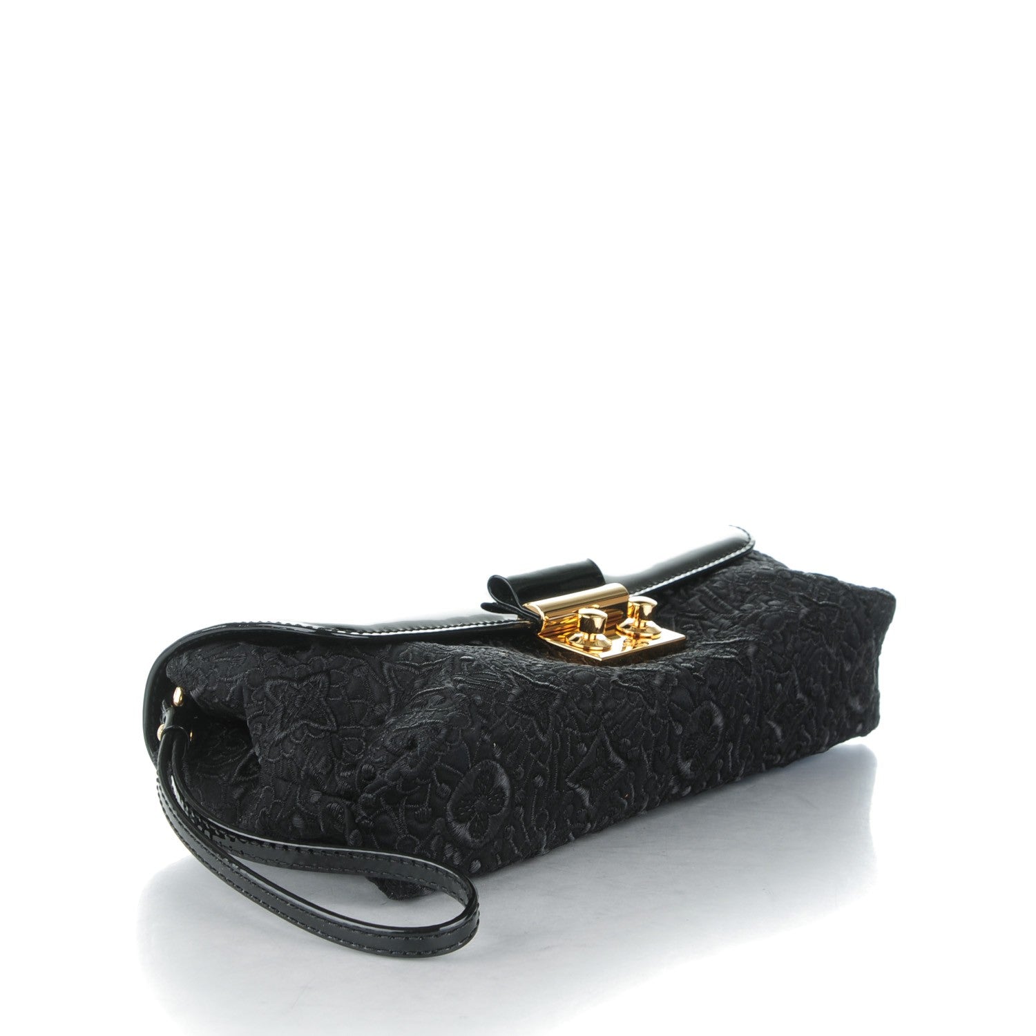 Louis Vuitton Satin Dentelle Pochette Black 4 of 7