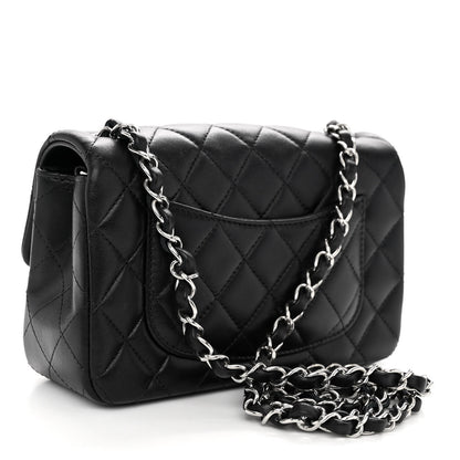 Chanel Lambskin Quilted Mini Rectangular Flap Black 3 of 10
