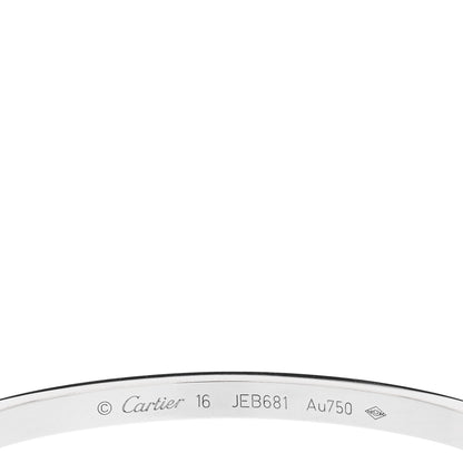 Cartier 18K White Gold 6 Diamond Small LOVE Bracelet 16 4 of 5