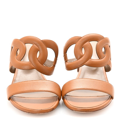 Hermes Nappa Bikini Sandals 38.5 Gold 3 of 9
