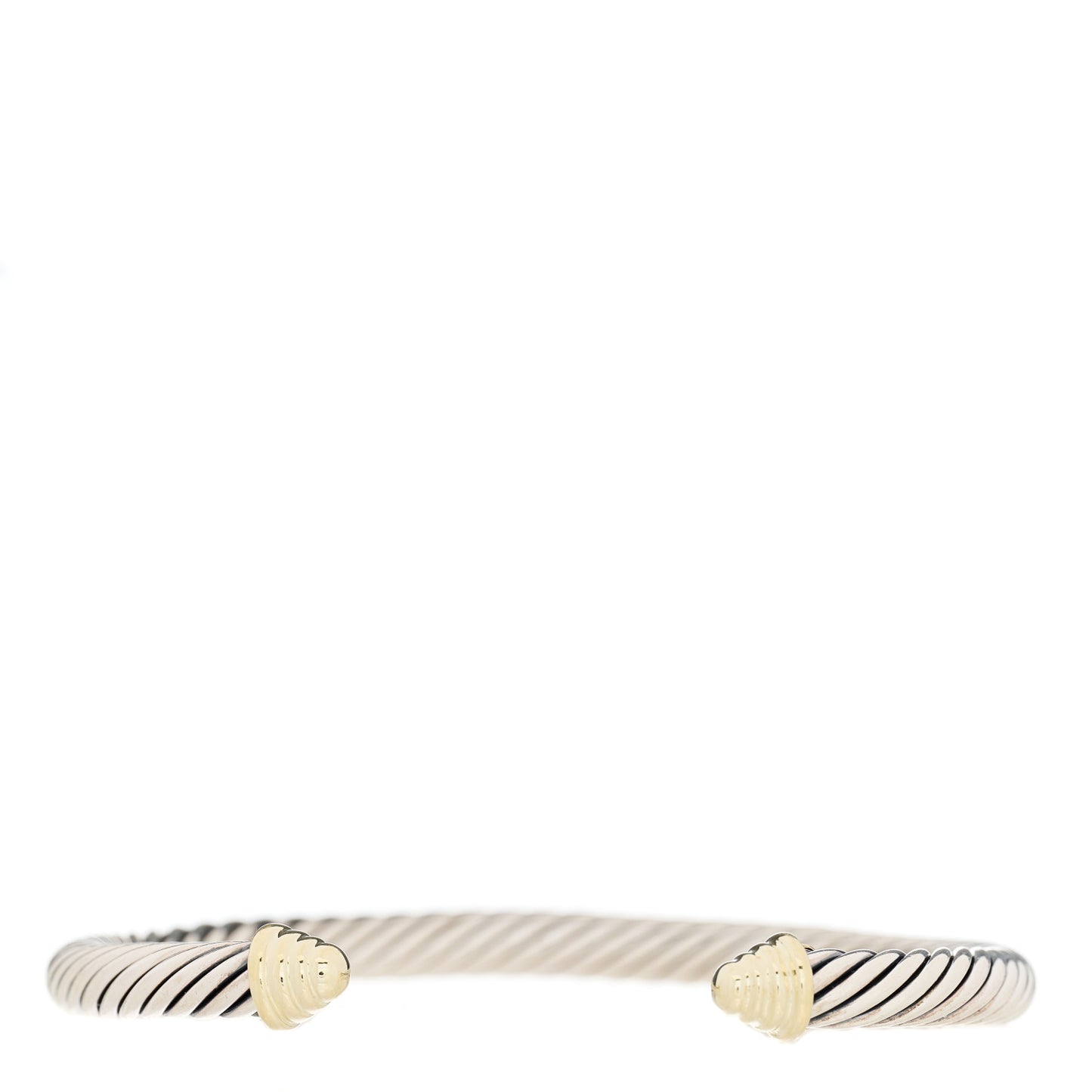 Sterling Silver 14K Yellow Gold 5mm Cable Classics Bracelet