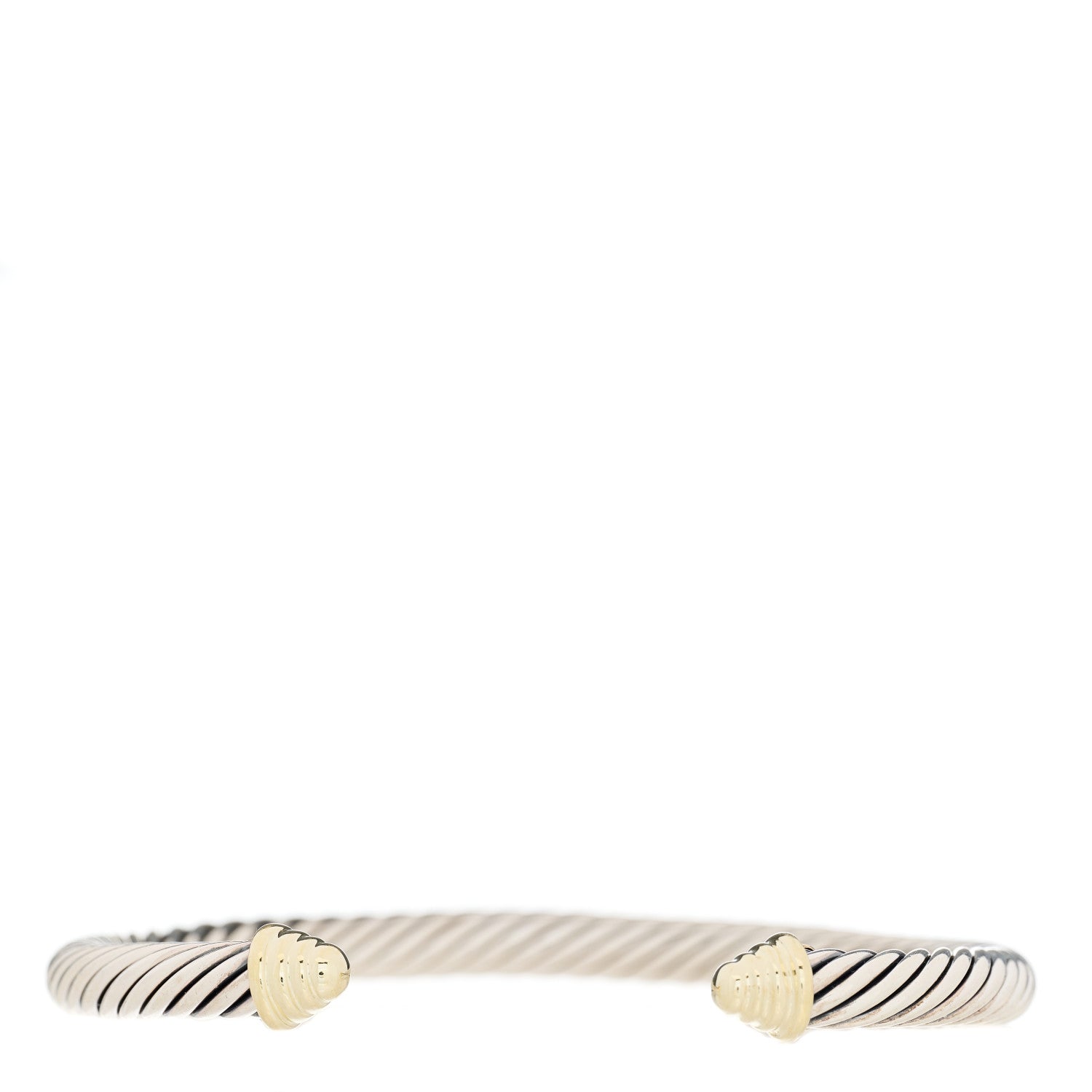 David Yurman Sterling Silver 14K Yellow Gold 5mm Cable Classics Bracelet 1 of 3