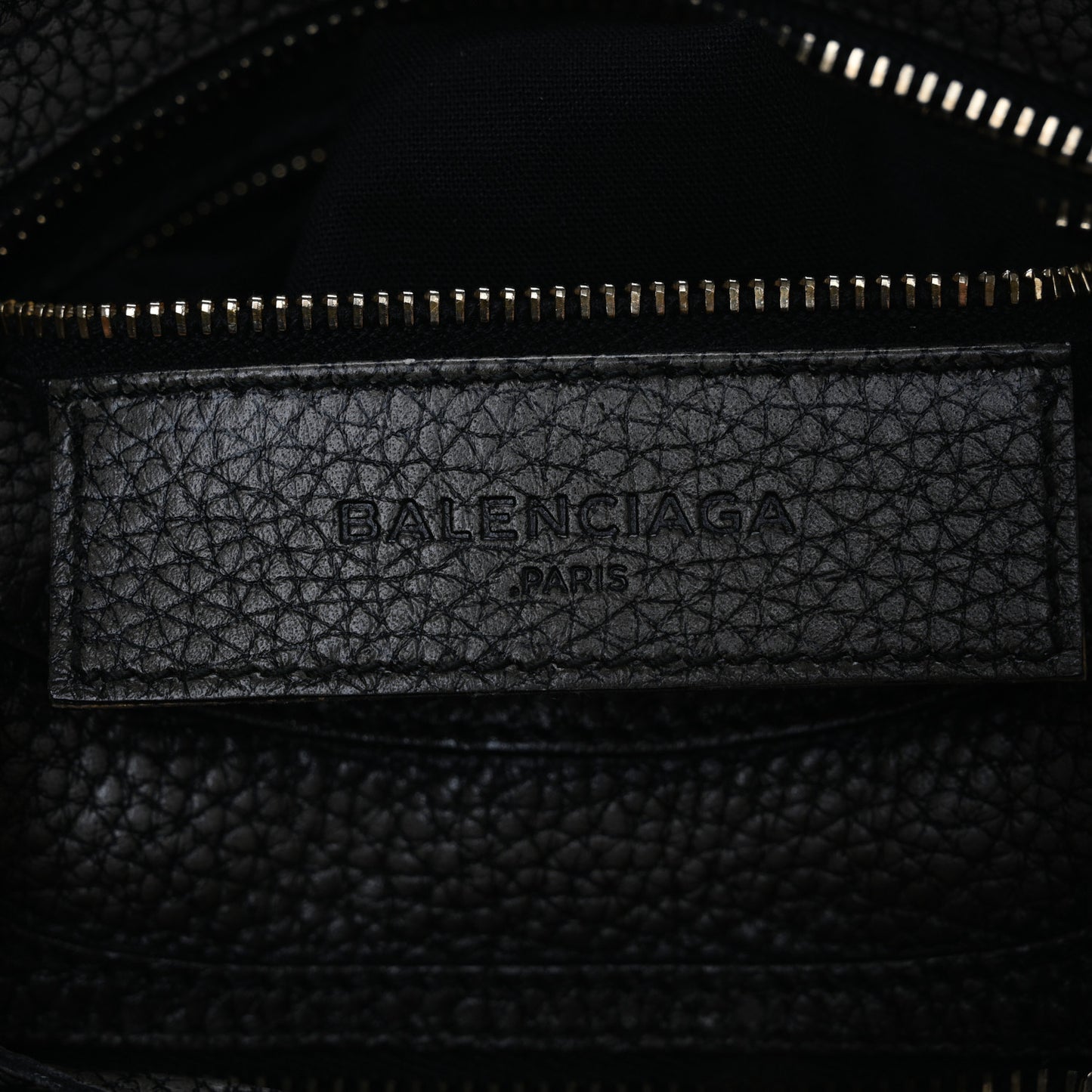 Grained Calfskin Classic Gold Hardware Mini City Ombre Grey Gradient