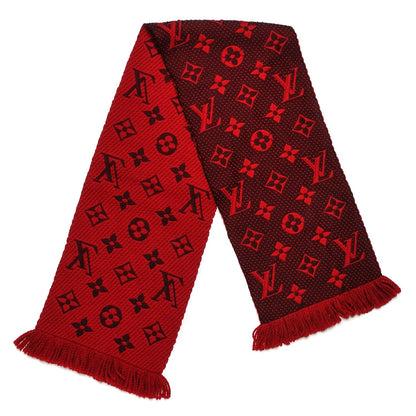 Louis Vuitton Wool Silk Logomania Scarf Rubis 5 of 8