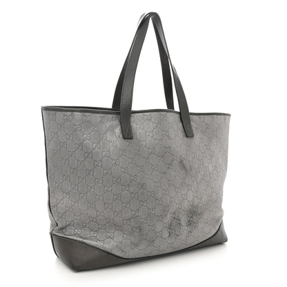 Gucci Metallic Guccissima Large Tote Dark Grey 3 of 23