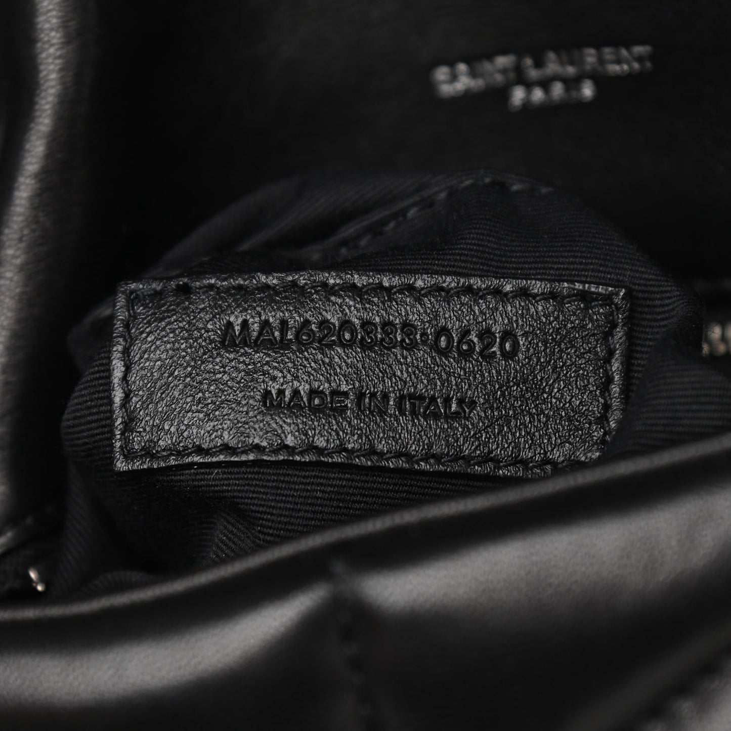 Lambskin Quilted Toy Loulou Puffer Monogram Chain Satchel Black
